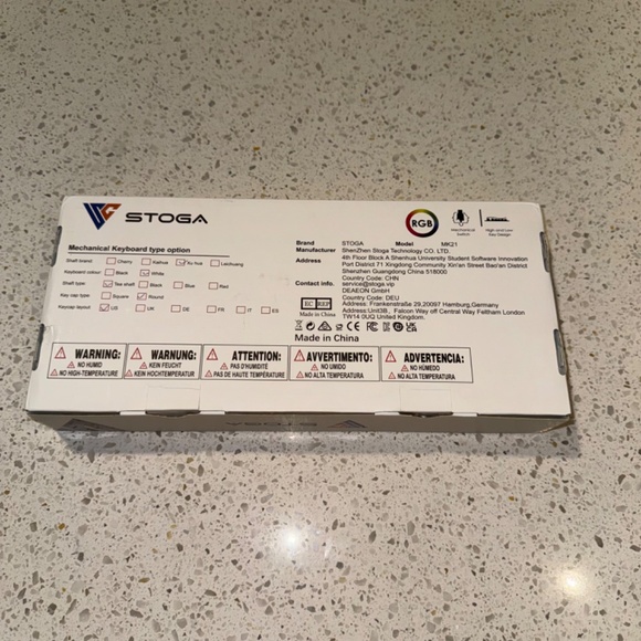 STOGA White Retro RGB Mechanical Keyboard - Picture 5 of 11